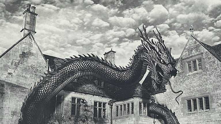 Detail of dragon image from Anderson & Low exhibition 'A Place that Whispers' 2026